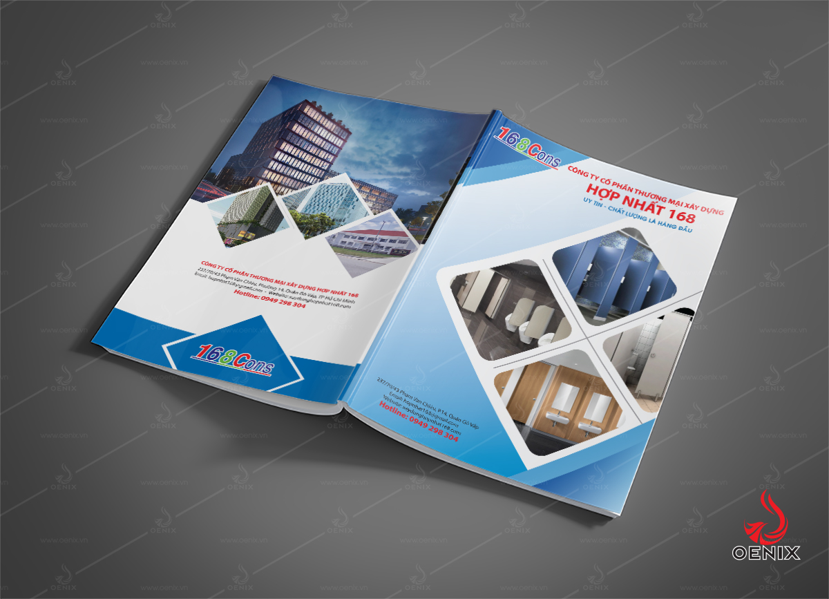 Thiết kế và in Catalogue Công ty TM XD Hợp Nhất 168 THIẾT KẾ IN ẤN OENIX